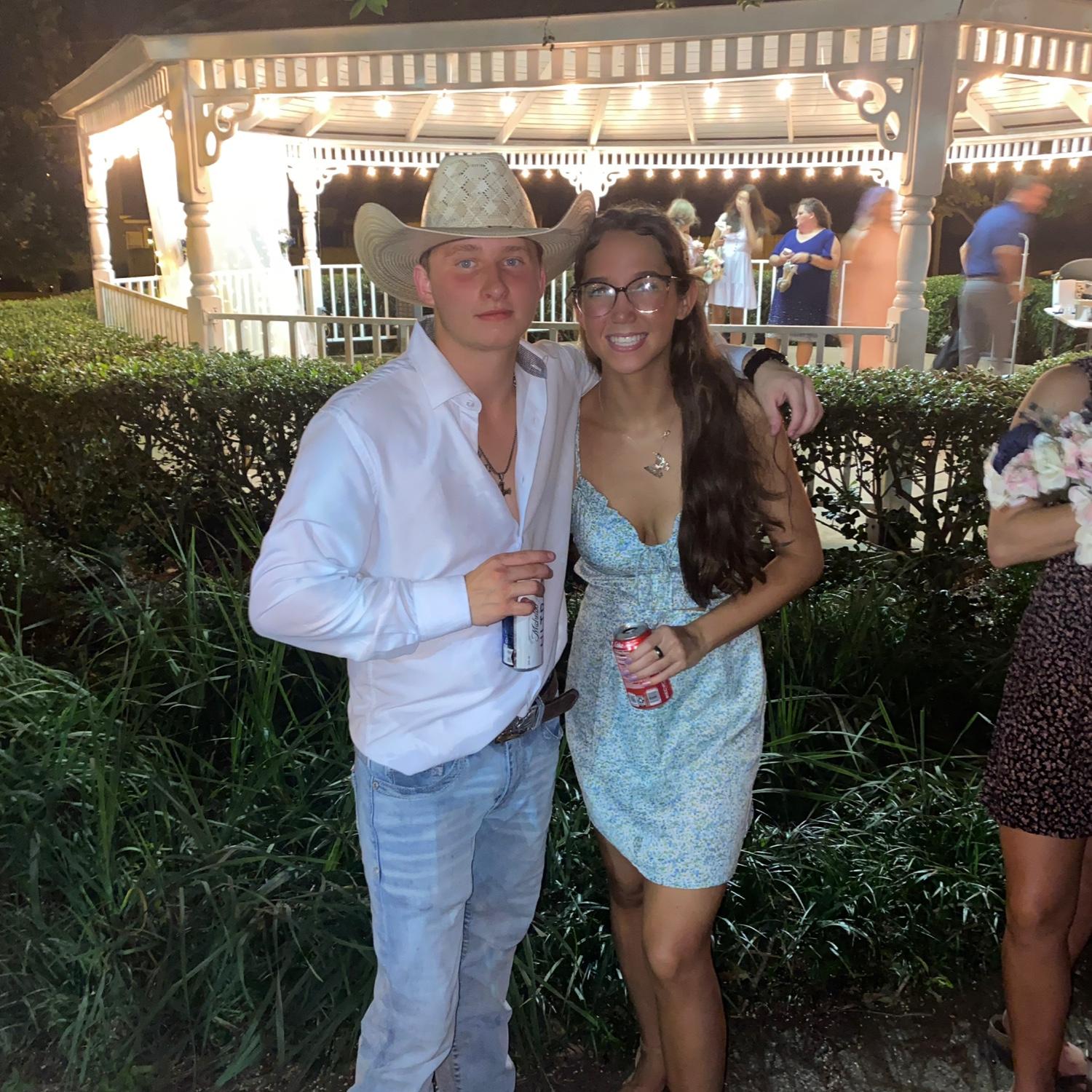 Us celebrating at Kayla and Matthew's wedding!