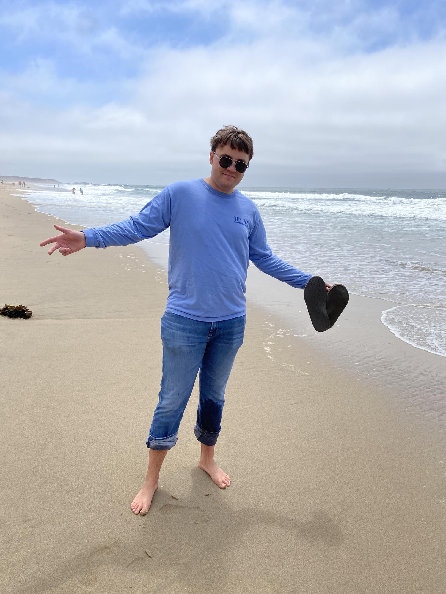 Getting a bit too close to the ocean in Half Moon Bay! July 2021