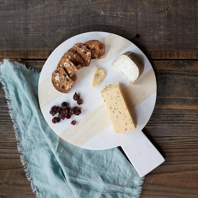 Marble + Wood Serving Board