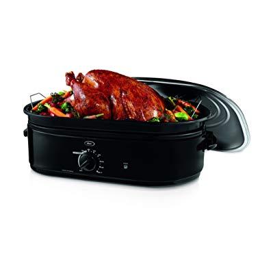 Oster Roaster Oven with Self-Basting Lid, 18 Quart, Black (CKSTRS18-BSB-W)