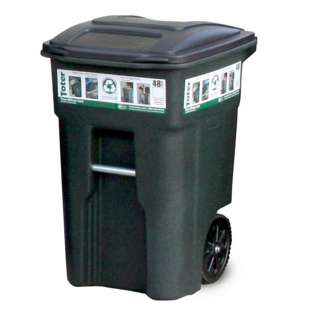 Residential Heavy Duty Two Wheeled Curbside Trash & Recycling Bin