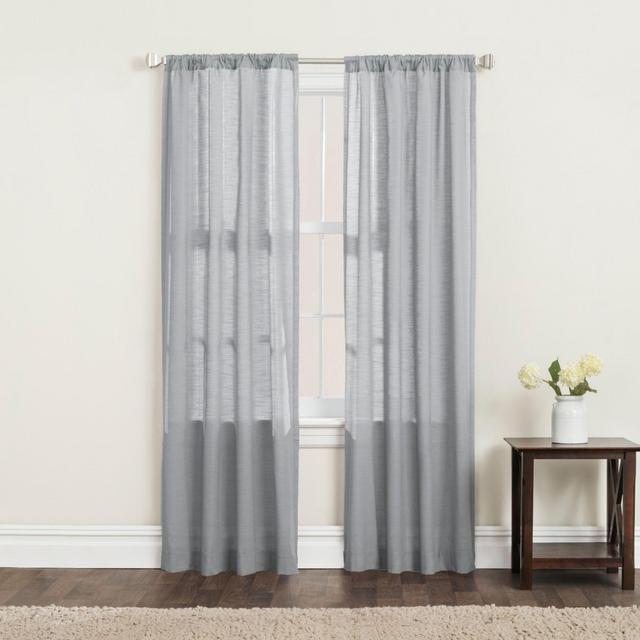 SALT™ Clarke 2-Pack 84-Inch Rod Pocket Window Curtain Panels in Grey