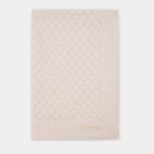 Bonpoint Blanket with Openwork Pattern for Baby pale pink