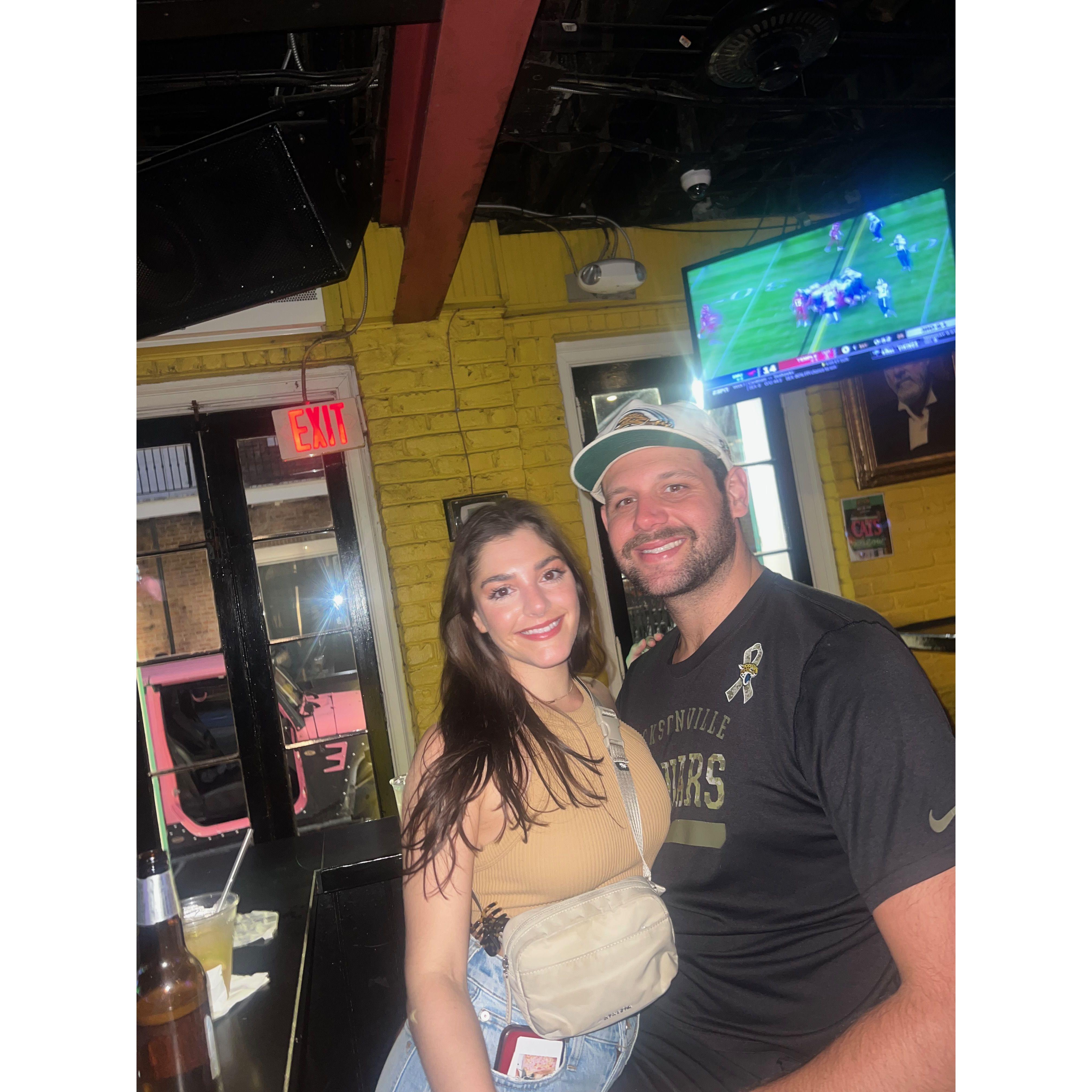 when the jags played the saints in New Orleans! so fun!