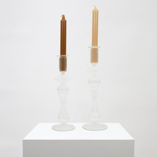 THE STRIATED GLASS CANDLESTICK