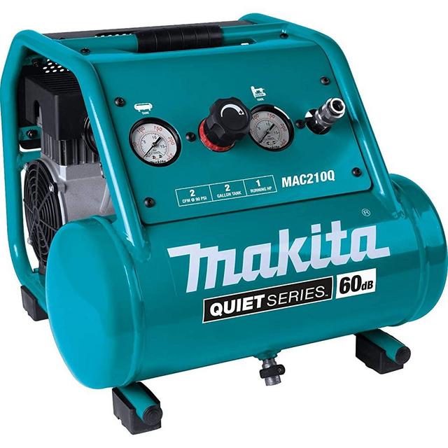 Makita MAC210Q Quiet Series, 1 HP, 2 Gallon, Oil-Free, Electric Air Compressor