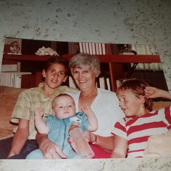 Nona with her favorite boys! Neil, Matt and Paul. Cousins (1980-ish)