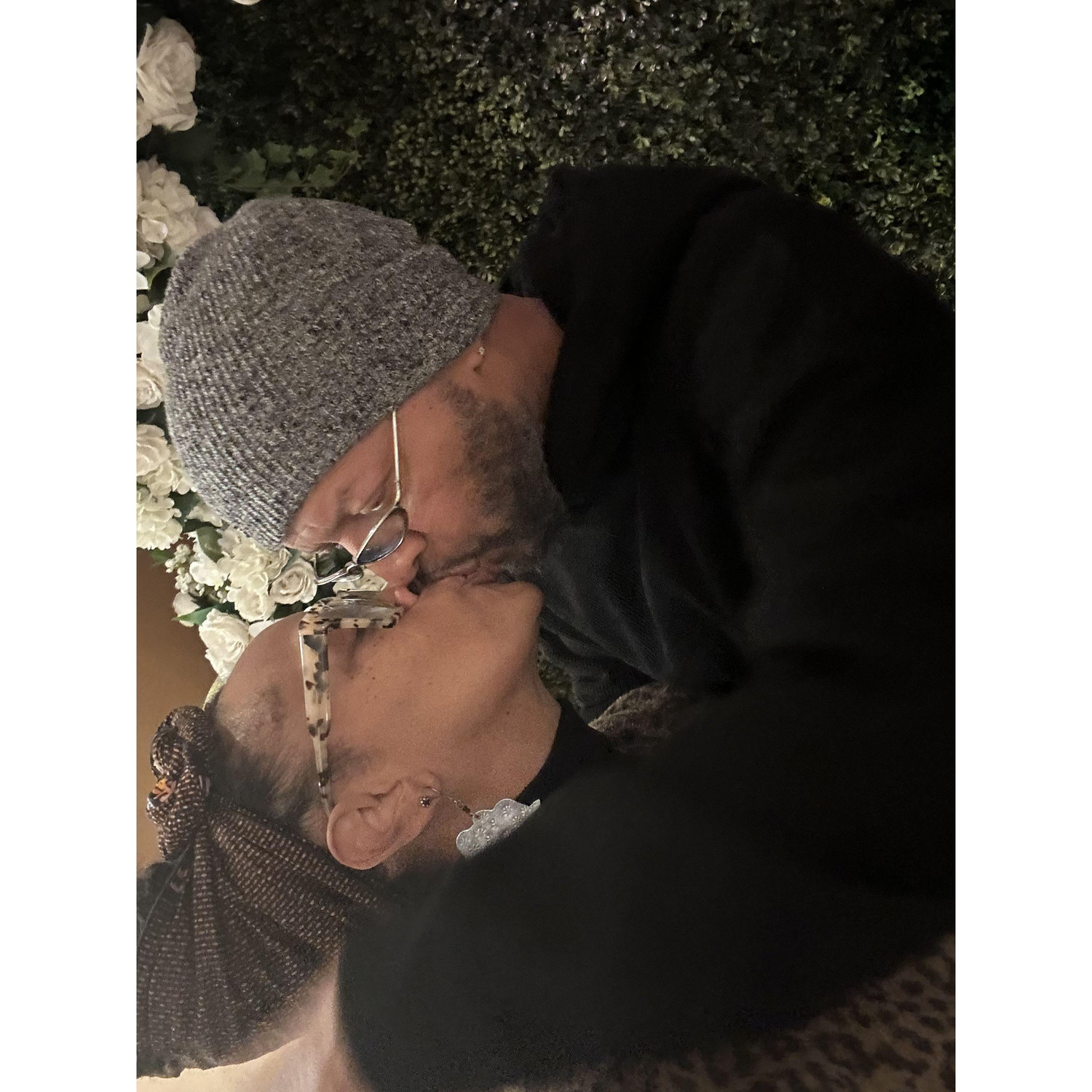 He has always been sneaking kisses from me.