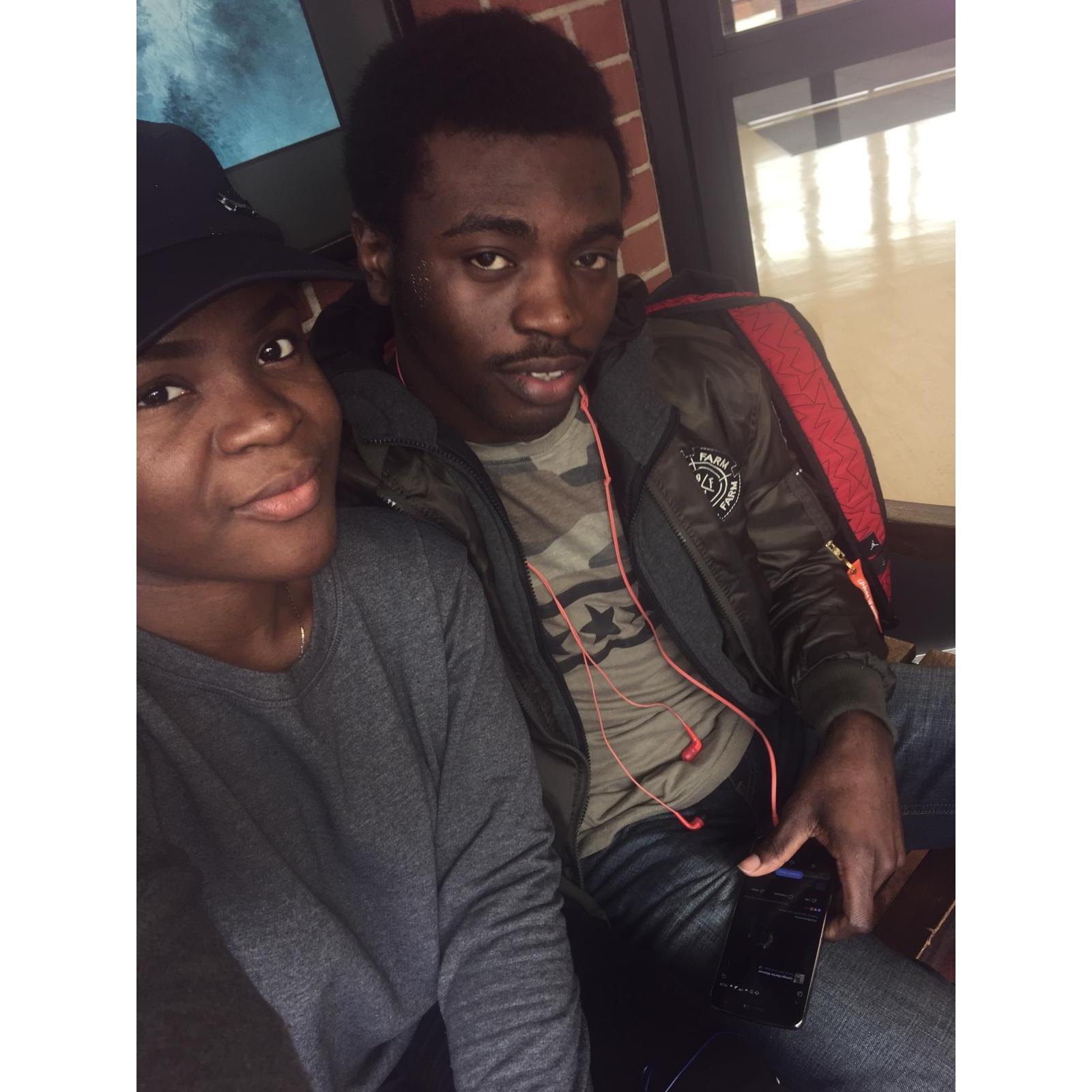 Our first picture together in college, 2018