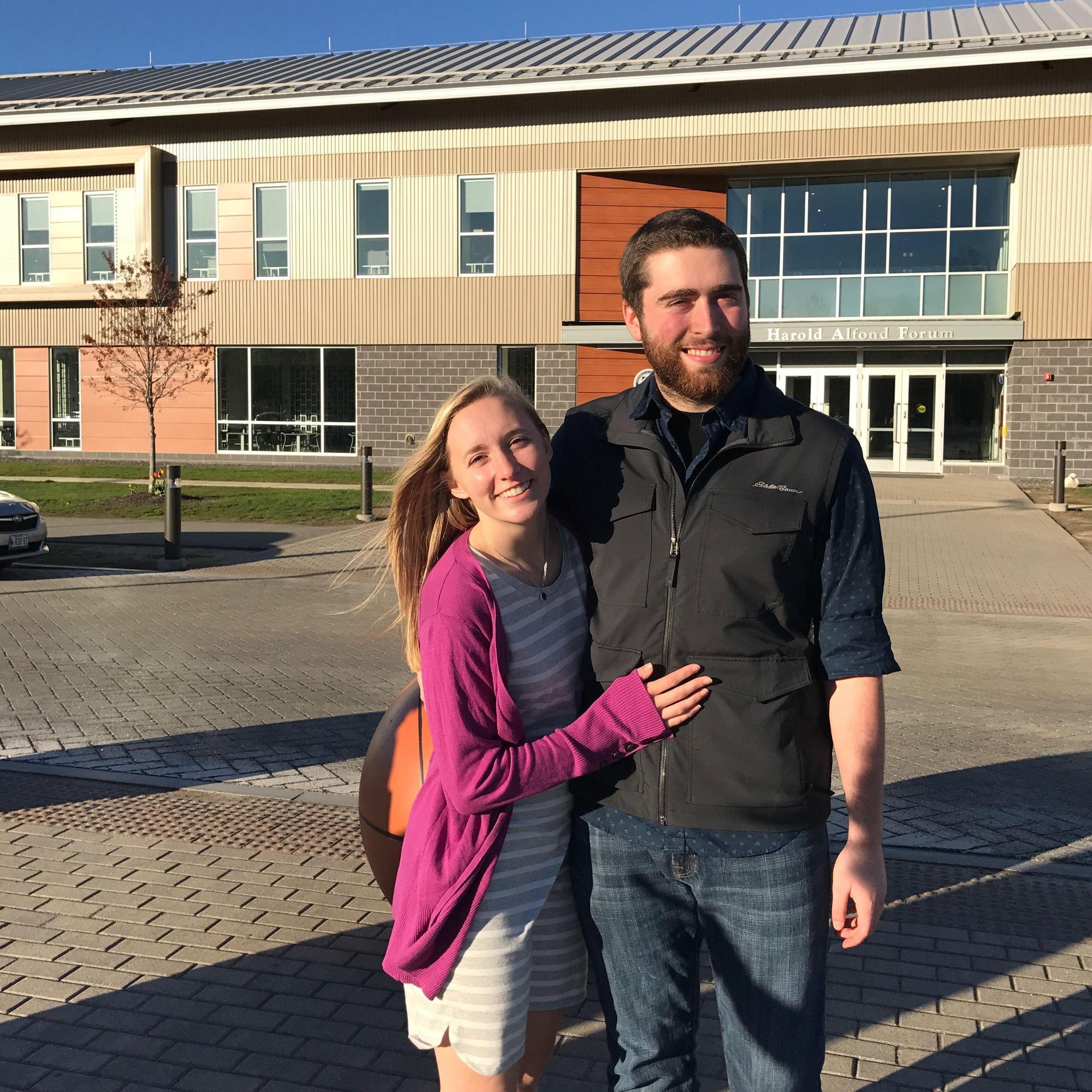 Outside of UNE after RA banquet (2017)