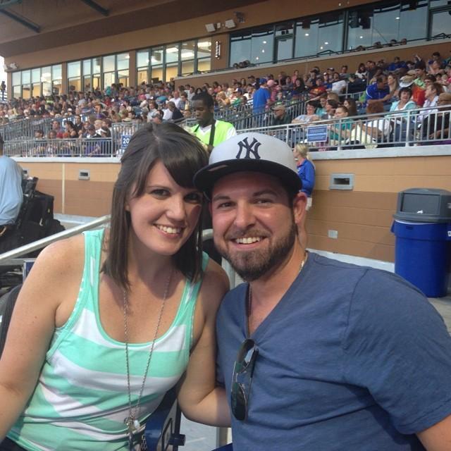 One of our first dates at the Durham Bulls game!
