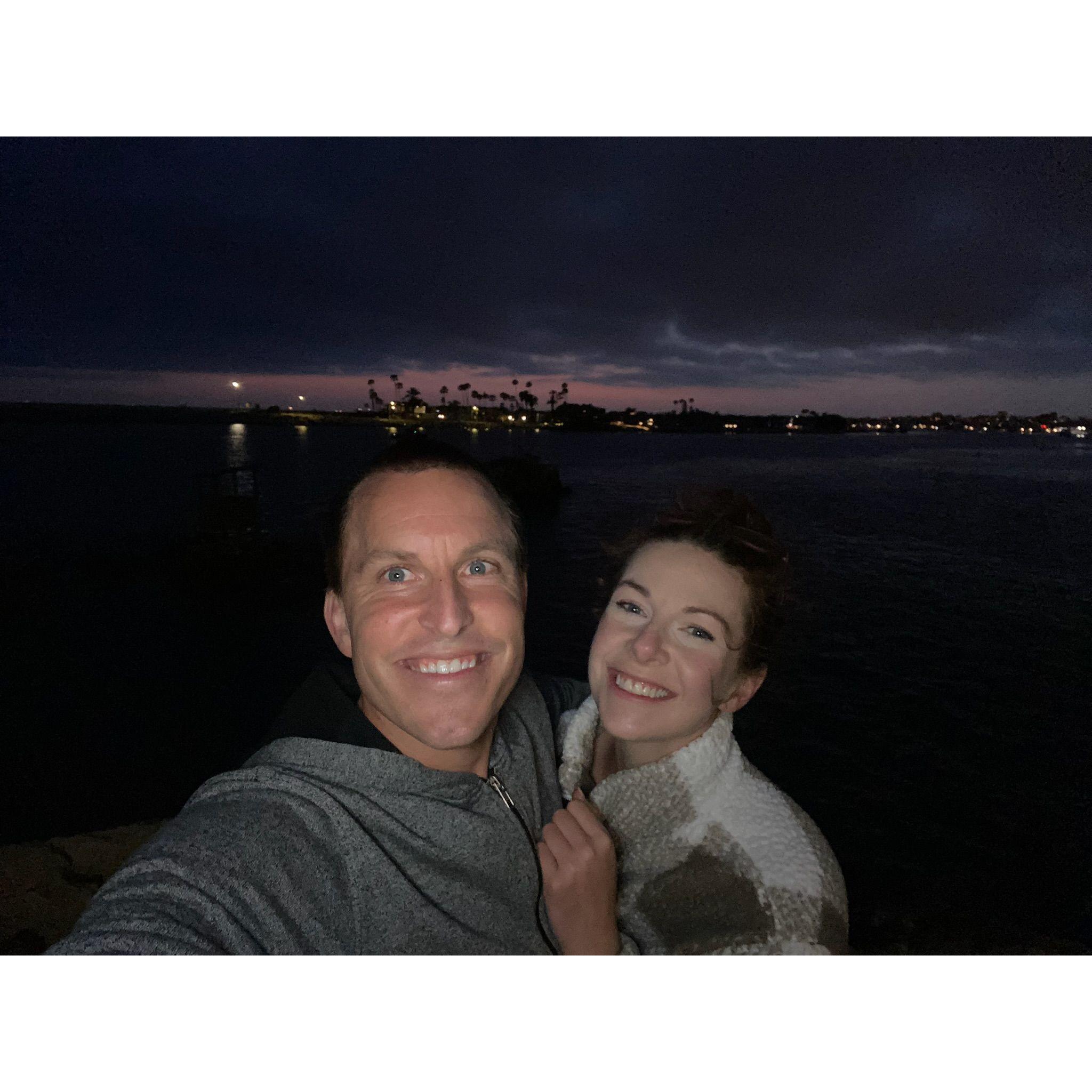 The night before Johnny's marathon in Ventura!