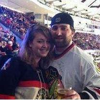 Kayla's first Blackhawk's game. Spring 2013.