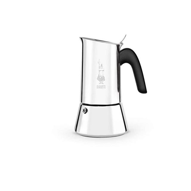 Bialetti New Venus Induction, Stovetop Coffee Maker, 18/10 Steel, 4-Cup Espresso, suitable for all types of hobs