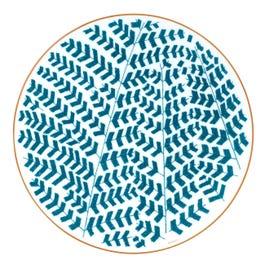 Hermès A Walk in the Garden Dinner Plate, Blue