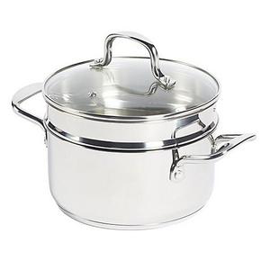 SALT® 3-Piece 3 qt. Stainless Steel Covered Soup Pot