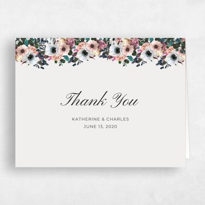 Cream, Beige Wedding Thank You - Napa