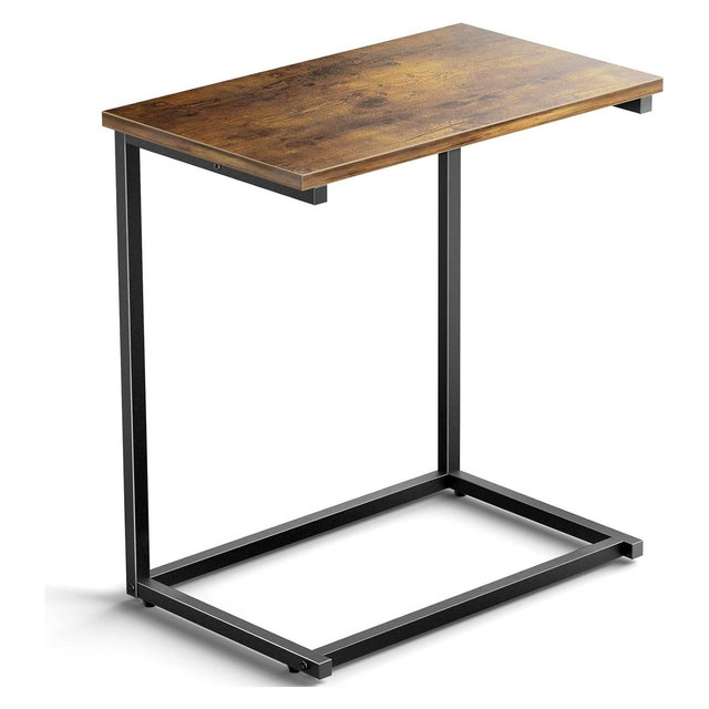 Pipishell C Shaped End Table 27 inches High, Side Table for Couch Slide Under, C Table Sofa Side End Table for Living Room