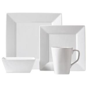 Basic White Porcelain 16pc Dinnerware Set White - Threshold™