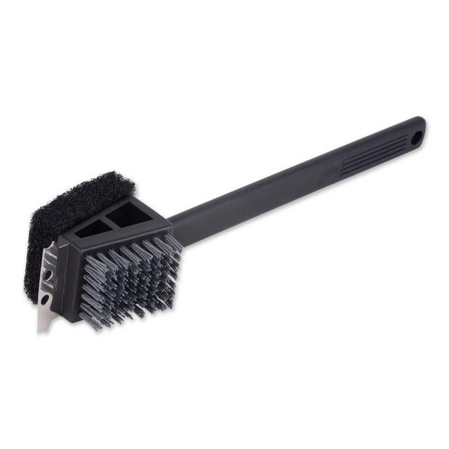 RSVP 3-in-1 Nylon Grill Brush in Black