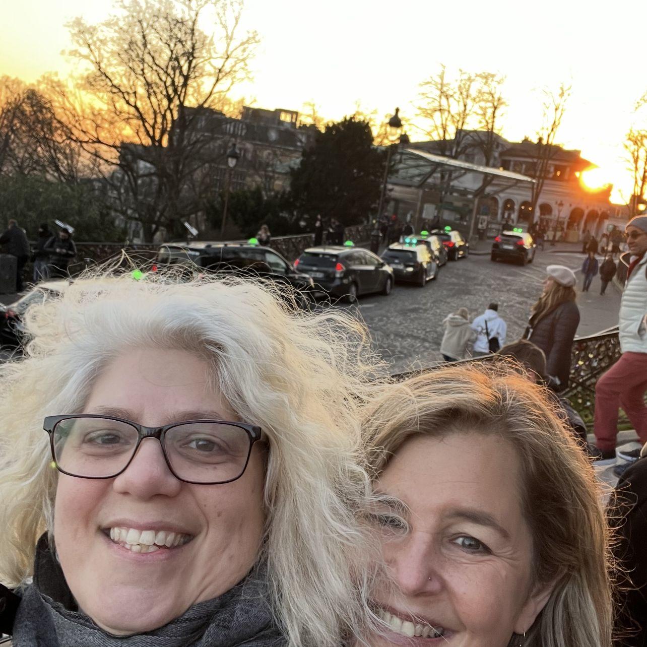 This is in front of the historical church, Sacre Coeur, in Paris France. We went to see Colin in February of 2024. What. A. Trip. No regrets. Loved every minute. Well, except for the all the walking.