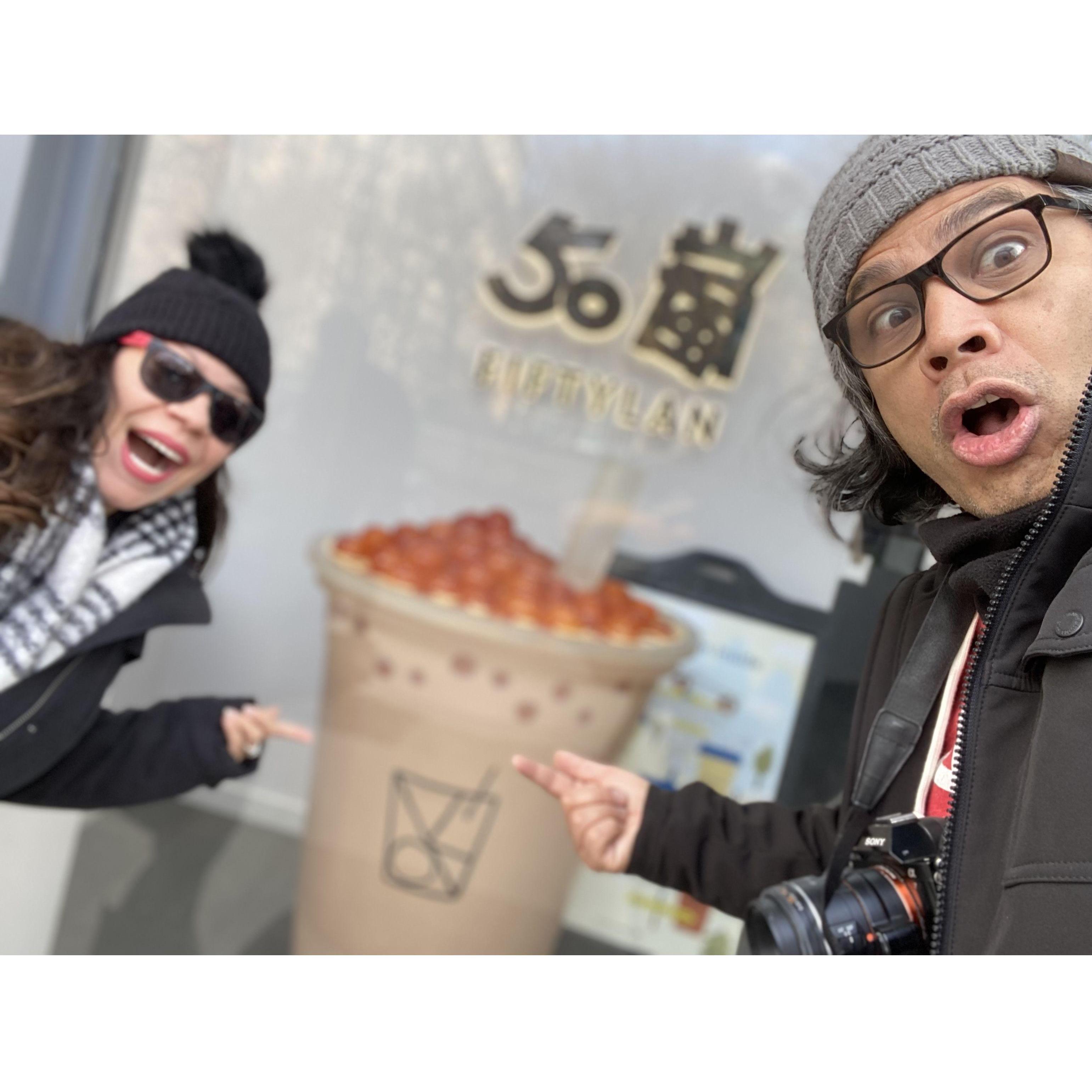 Dayuuuuum that's a BIG cup of Boba! Big Boba in the Big Apple.