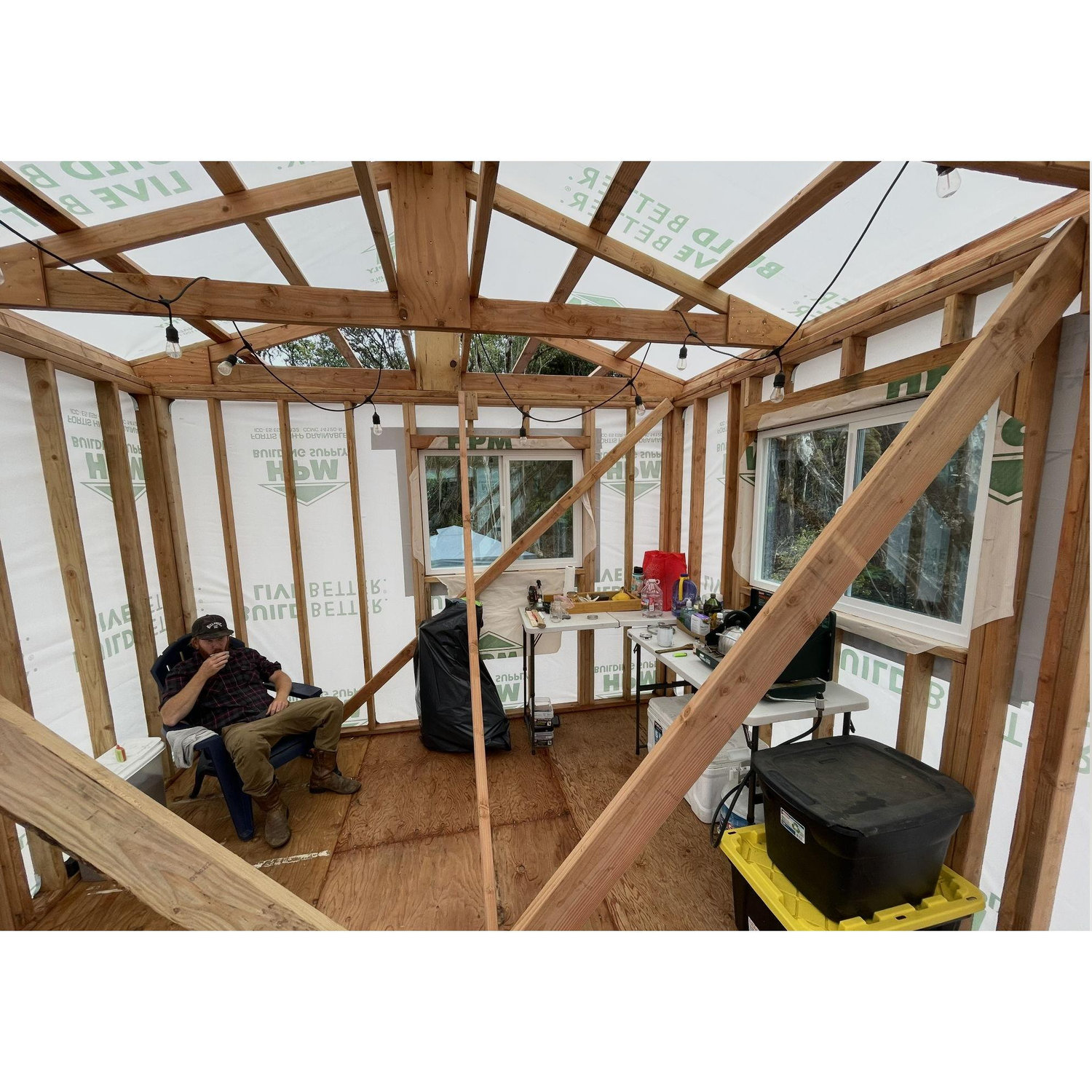 Building our cabin January 2022