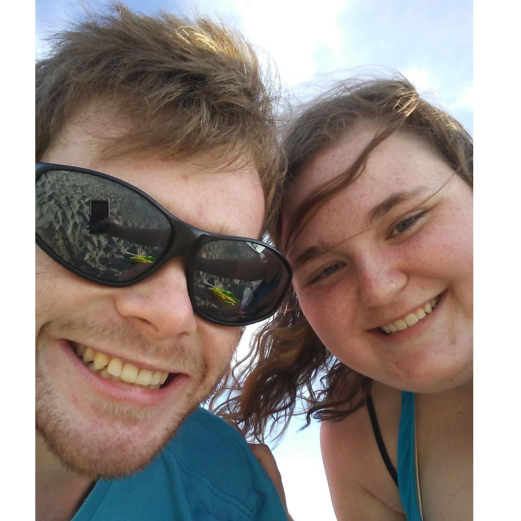 Beach trip! One of the rare times you'll actually see us at a beach.