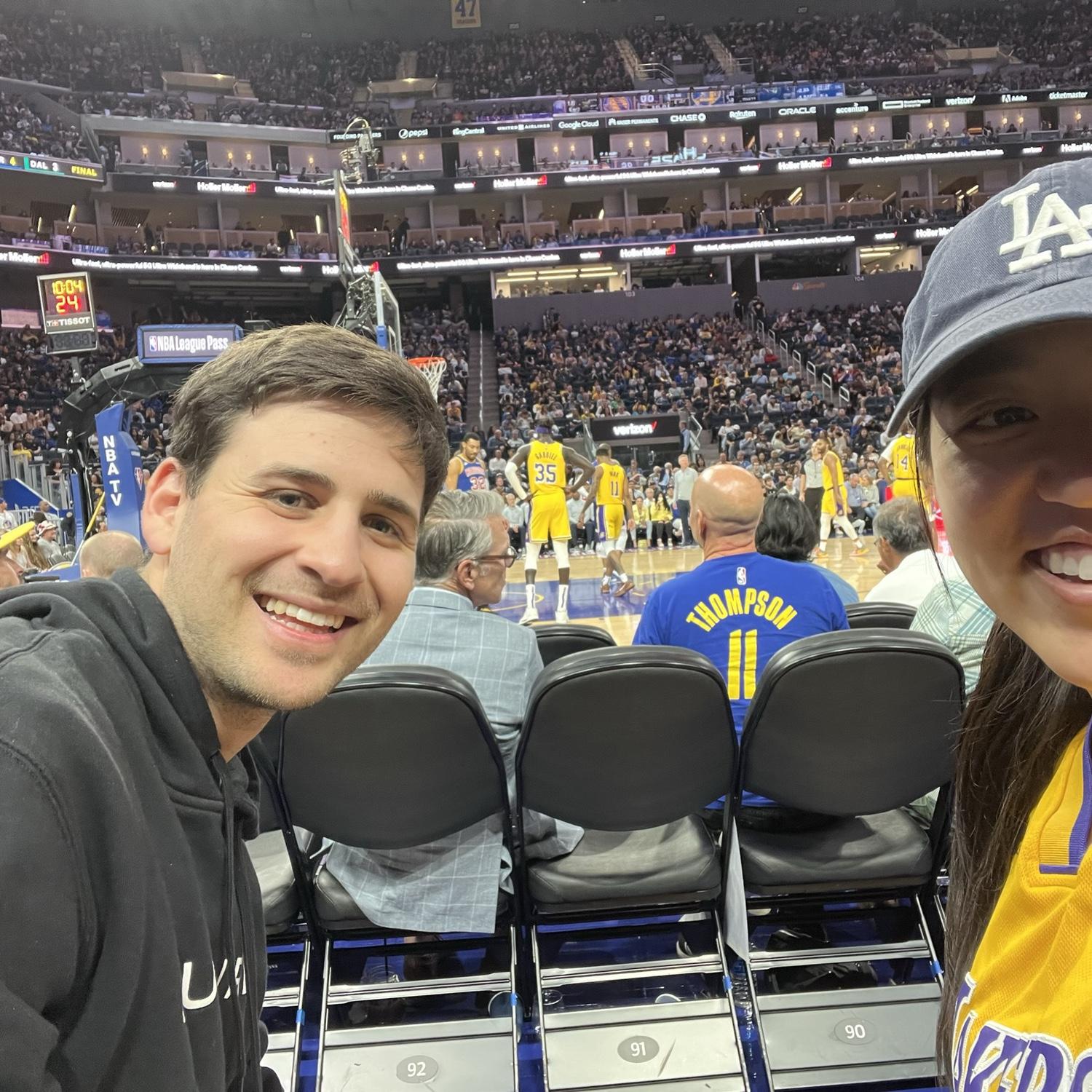 Watching the Lakers at the Chase Center