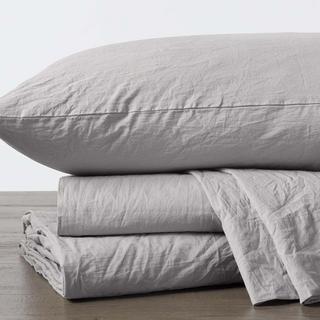 Organic Crinkled Percale 4-Piece Sheet Set