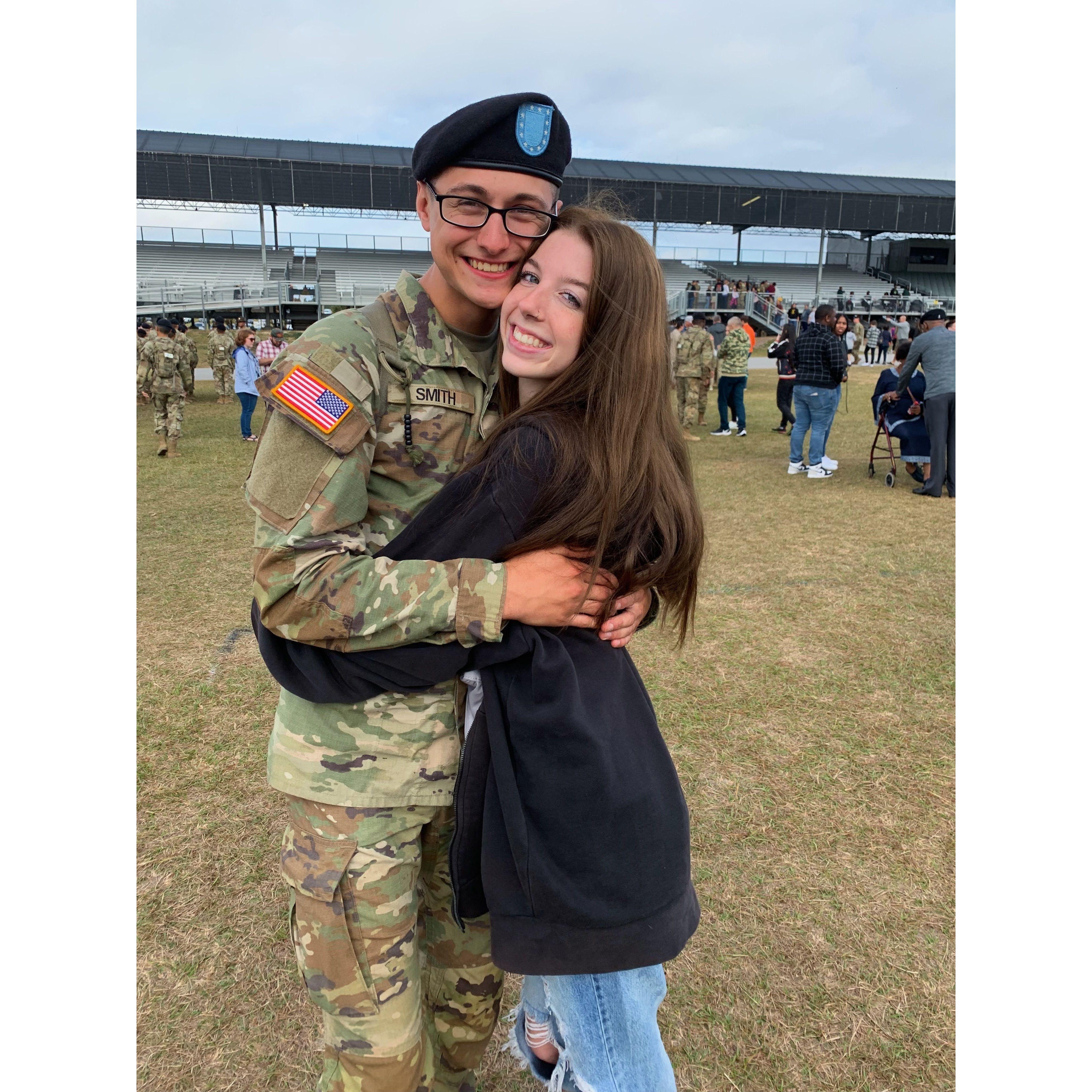 Evan graduated basic training!!! After three months of only communicating through letters and a couple of phone calls, we finally got to see each other in person again for a few days :)