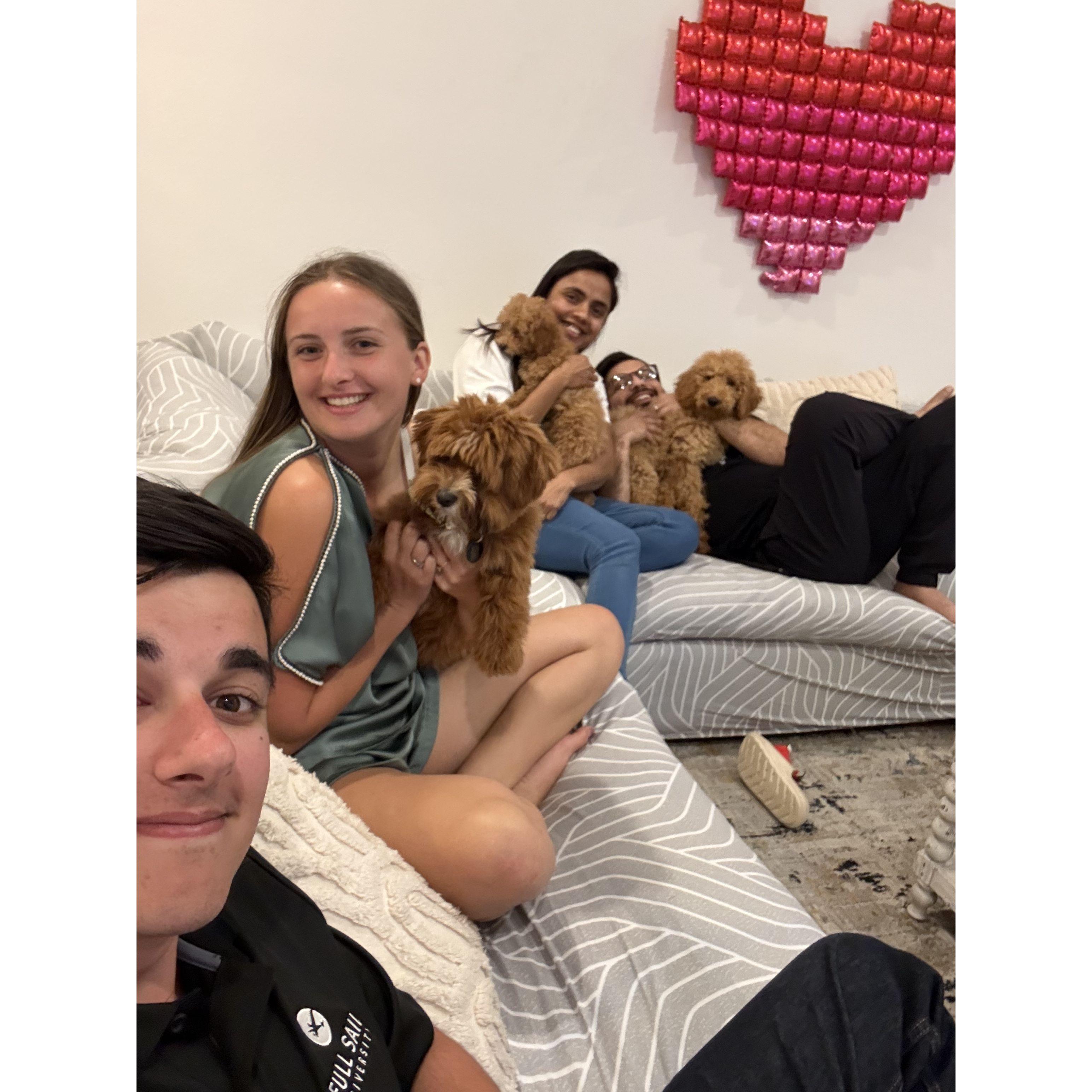 Colin and Rubie with their good friends Neha and Zaim Hirani