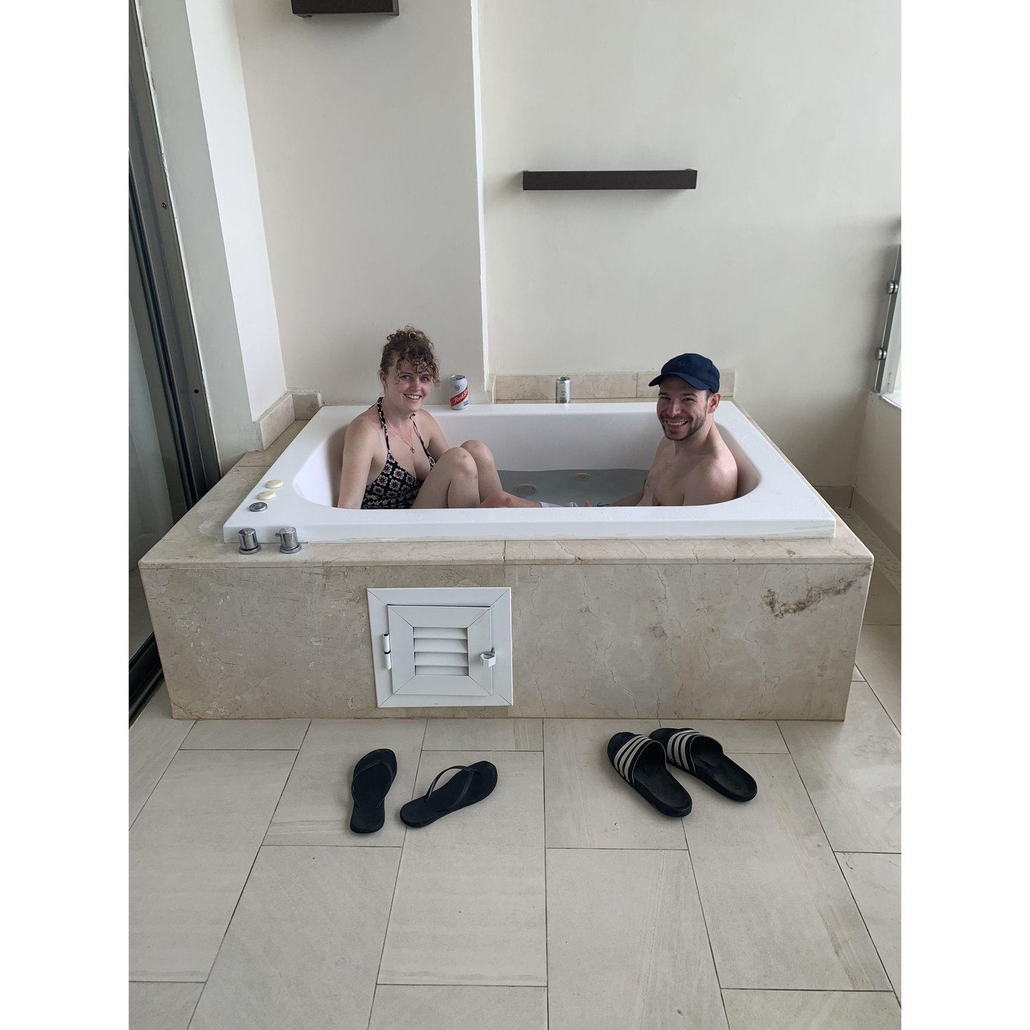 Using Mom and Dad's balcony bathtub '24