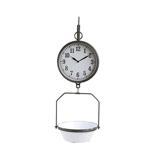 Creative Co-Op White Decorative Reproduction Scale Wall Clock