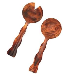 Folkulture Salad Servers (color: Golden Brown)
