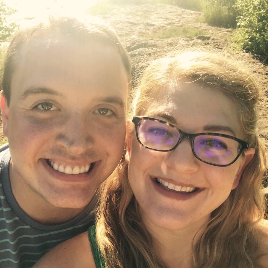 The happy couple on vacation in Ely MN