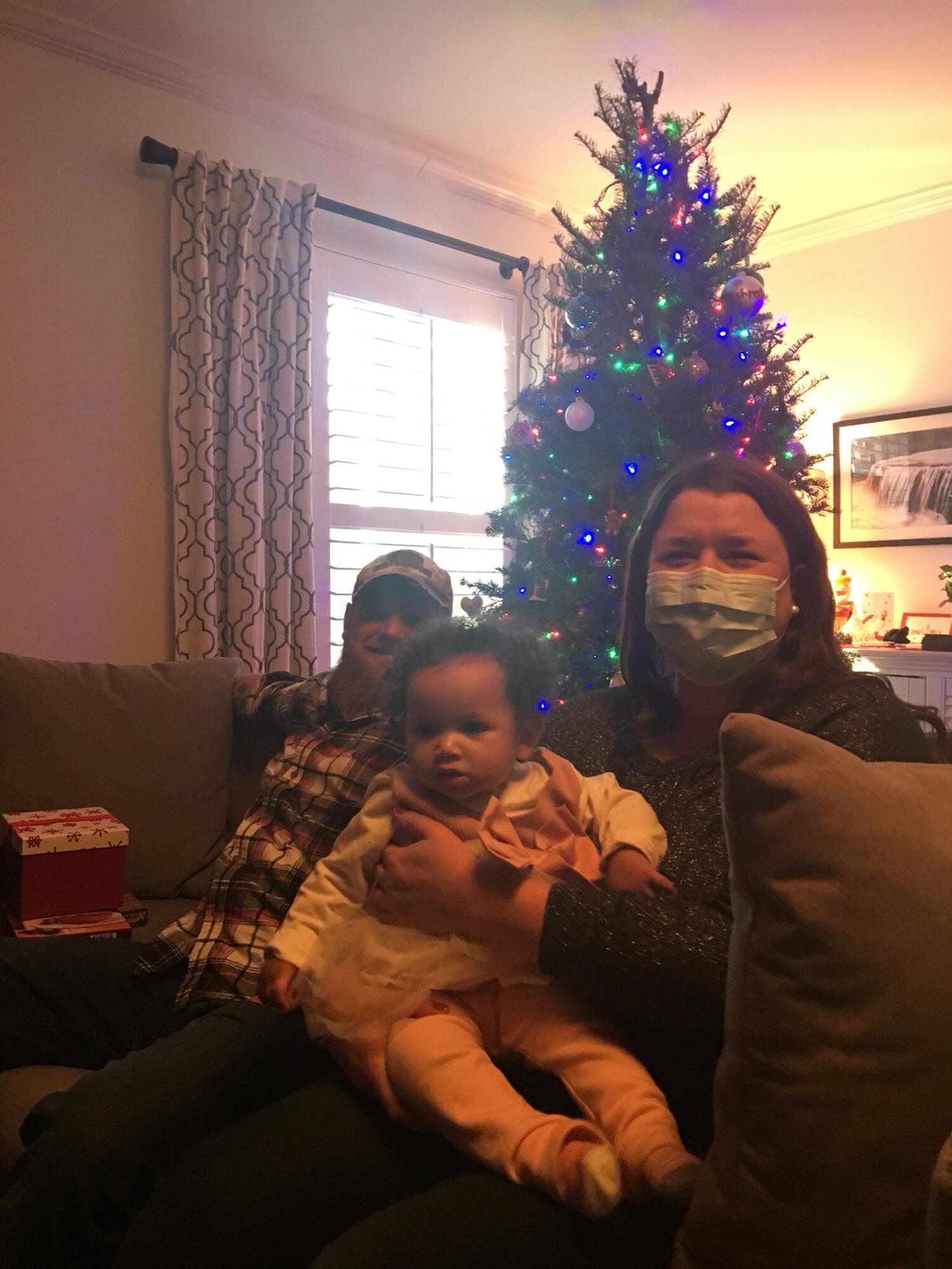 Christmas at Dad’s, sick Charity with baby Gaia