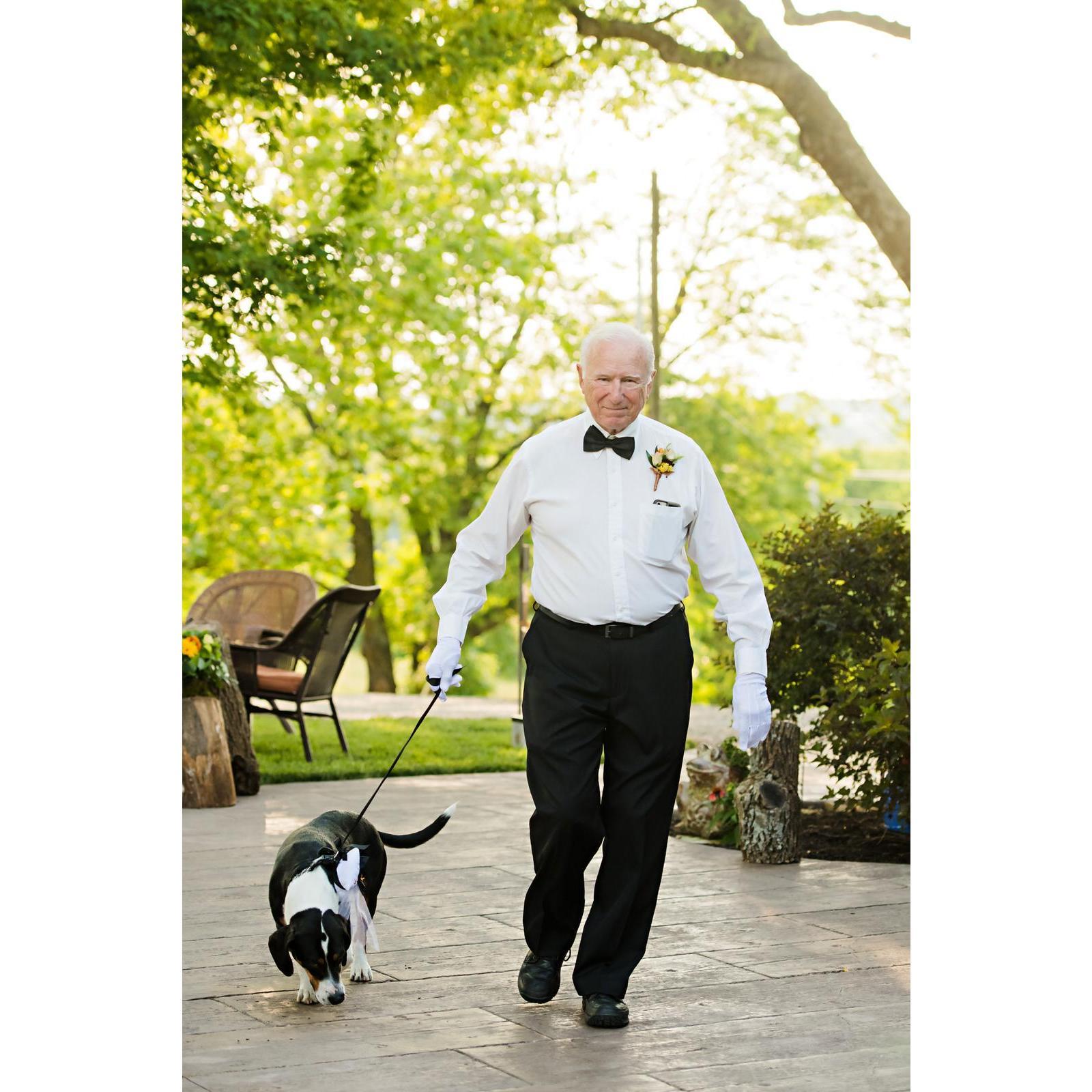 The Ring Bearer and his handler