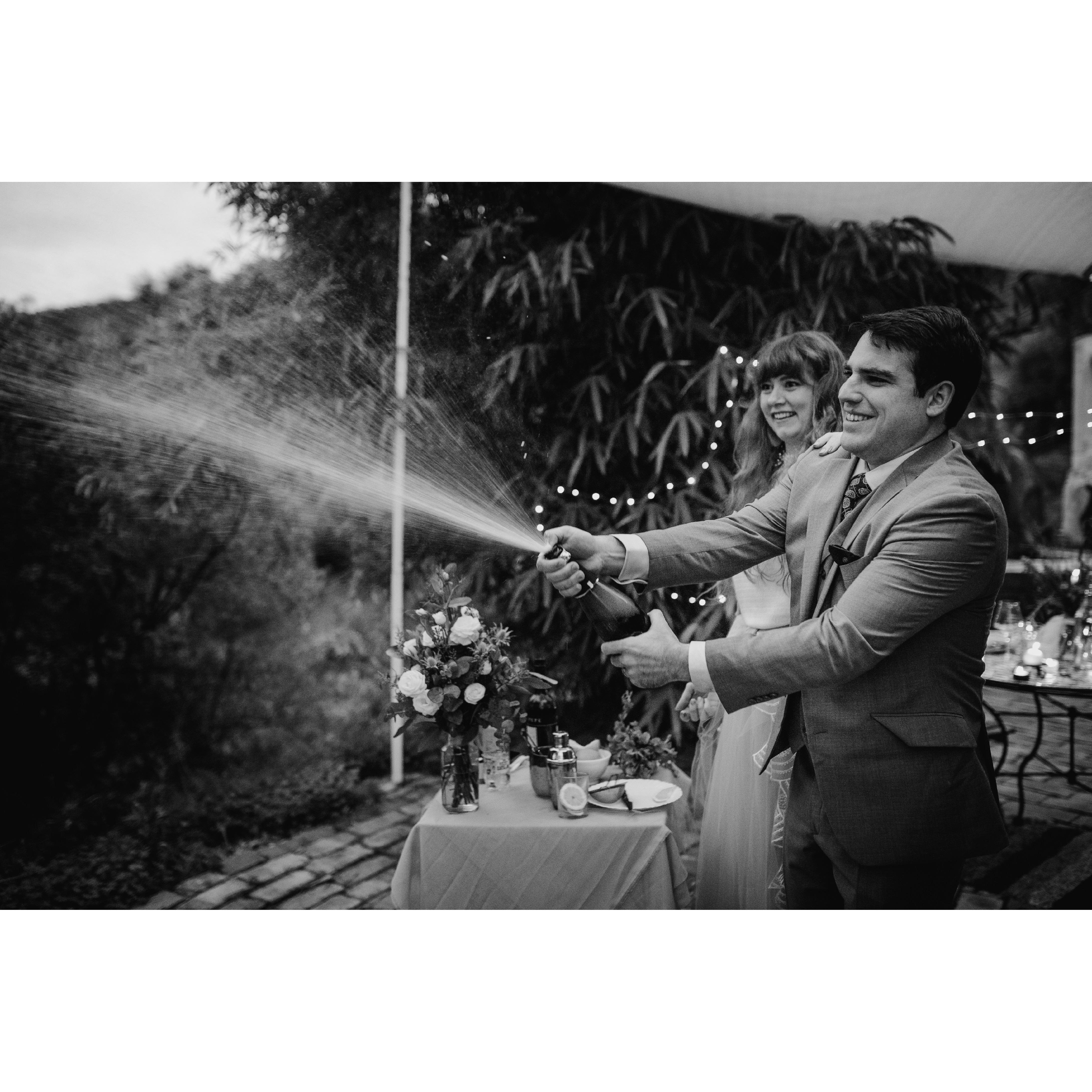 Celebratory champagne!