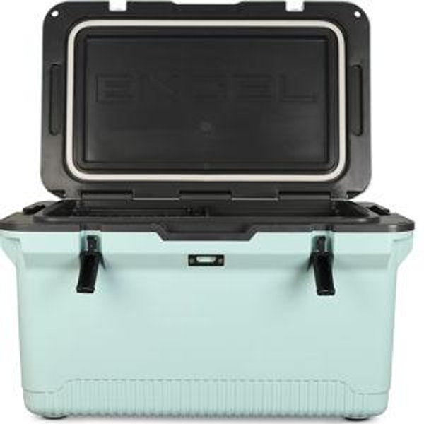 ENGEL 60 QT Ultra-Light Injection Molded Cooler - Ice Chest Keeps Ice up to 7 Days - Large Cooler Includes Wire Basket, Divider and Built-in Bottle Opener