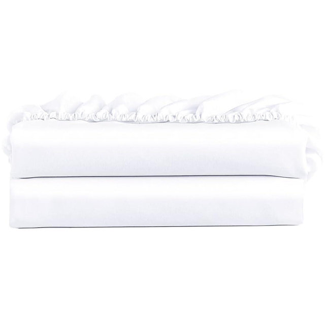 FreshCulture King Fitted Sheet Only 2 Pack - Hotel Quality Fitted Sheet King Size - Ultra Soft & Breathable - Brushed Microfiber - Deep Pocket - Cooling Fitted Sheets for King Size Bed (White)