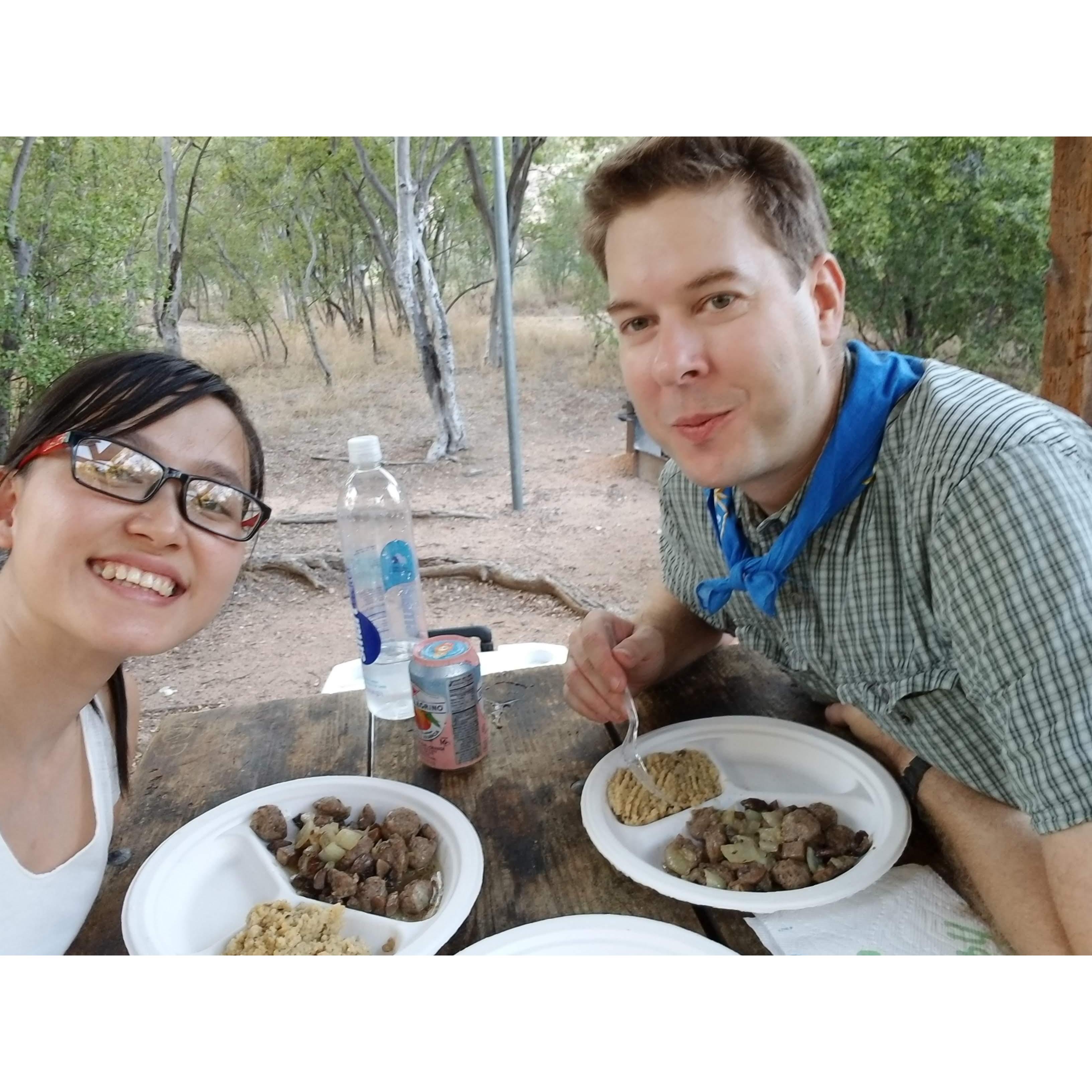 And camping