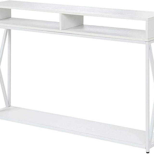 Convenience Concepts Tucson Deluxe 2 Tier Console Table, White