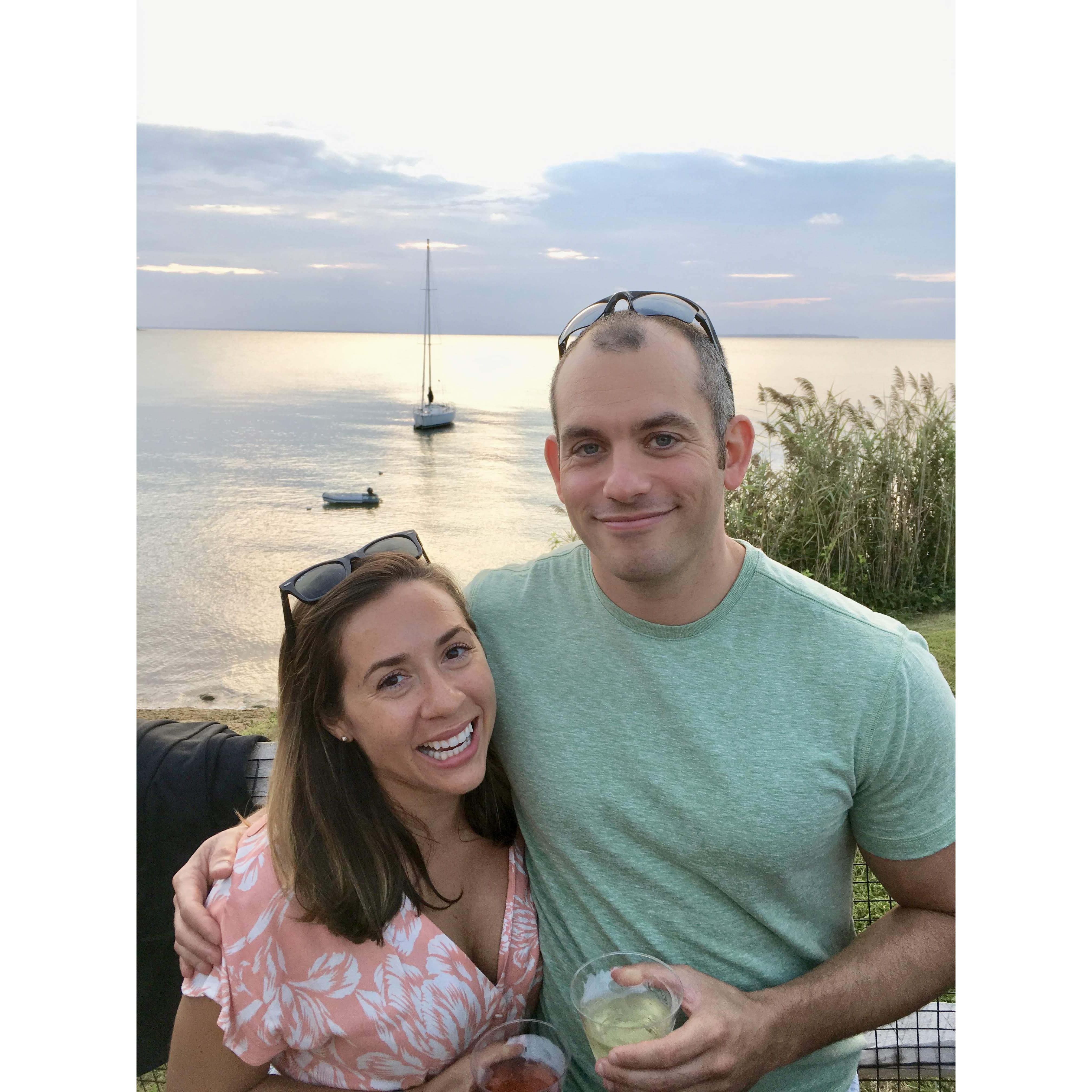 Sunset drinks at Montauket