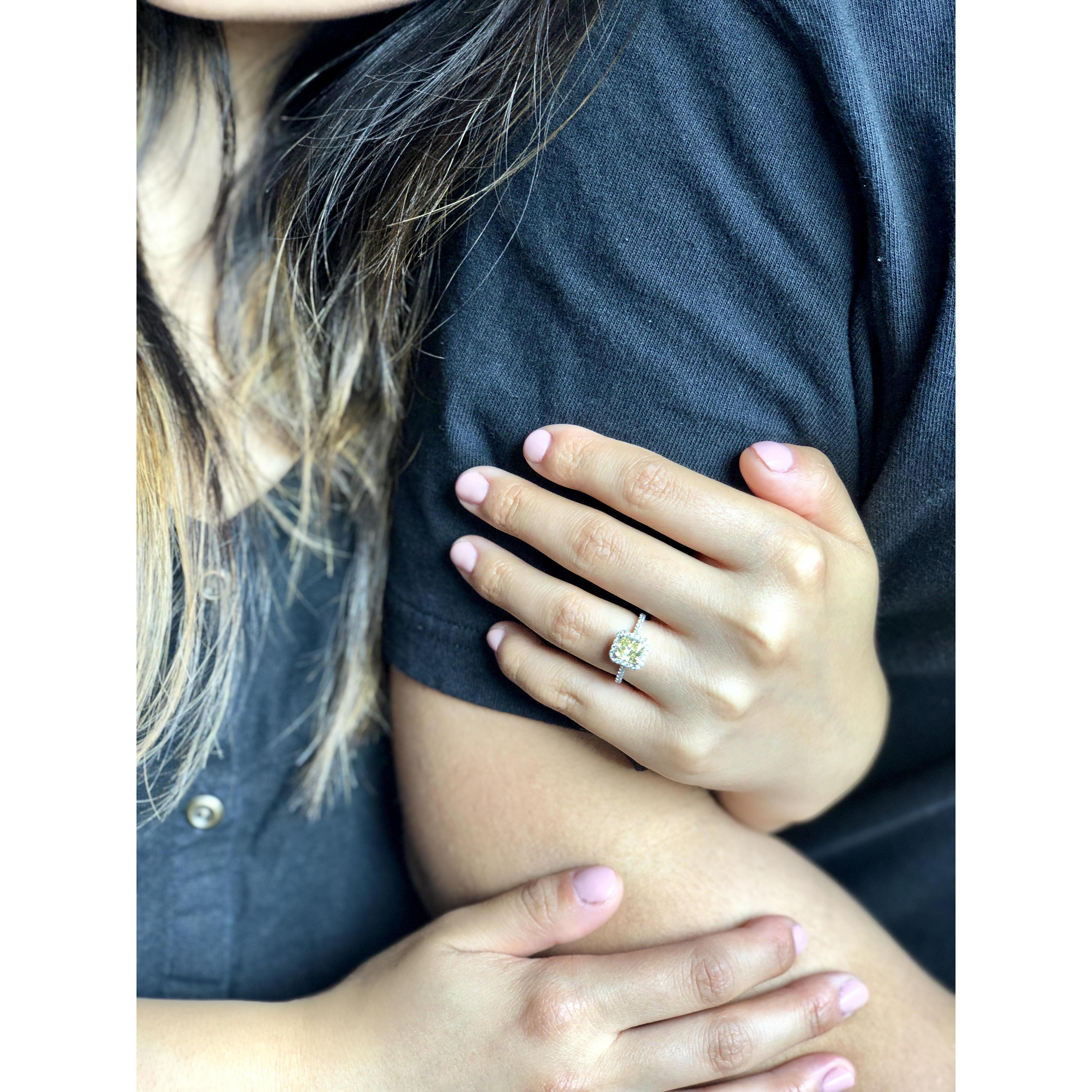 Engagement announcement photo