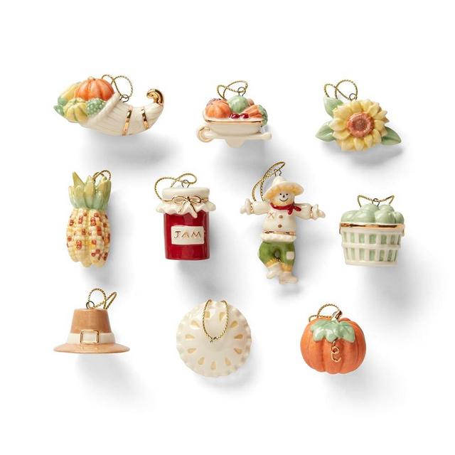 Lenox 879308 Autumn Favorites 10-Piece Ornament Set