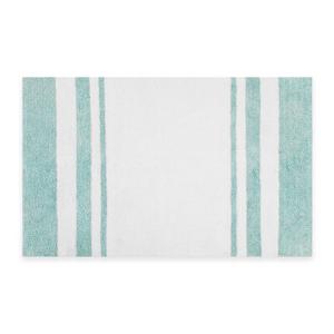 Madison Park Small Reversible Cotton Bath Rug - Aqua