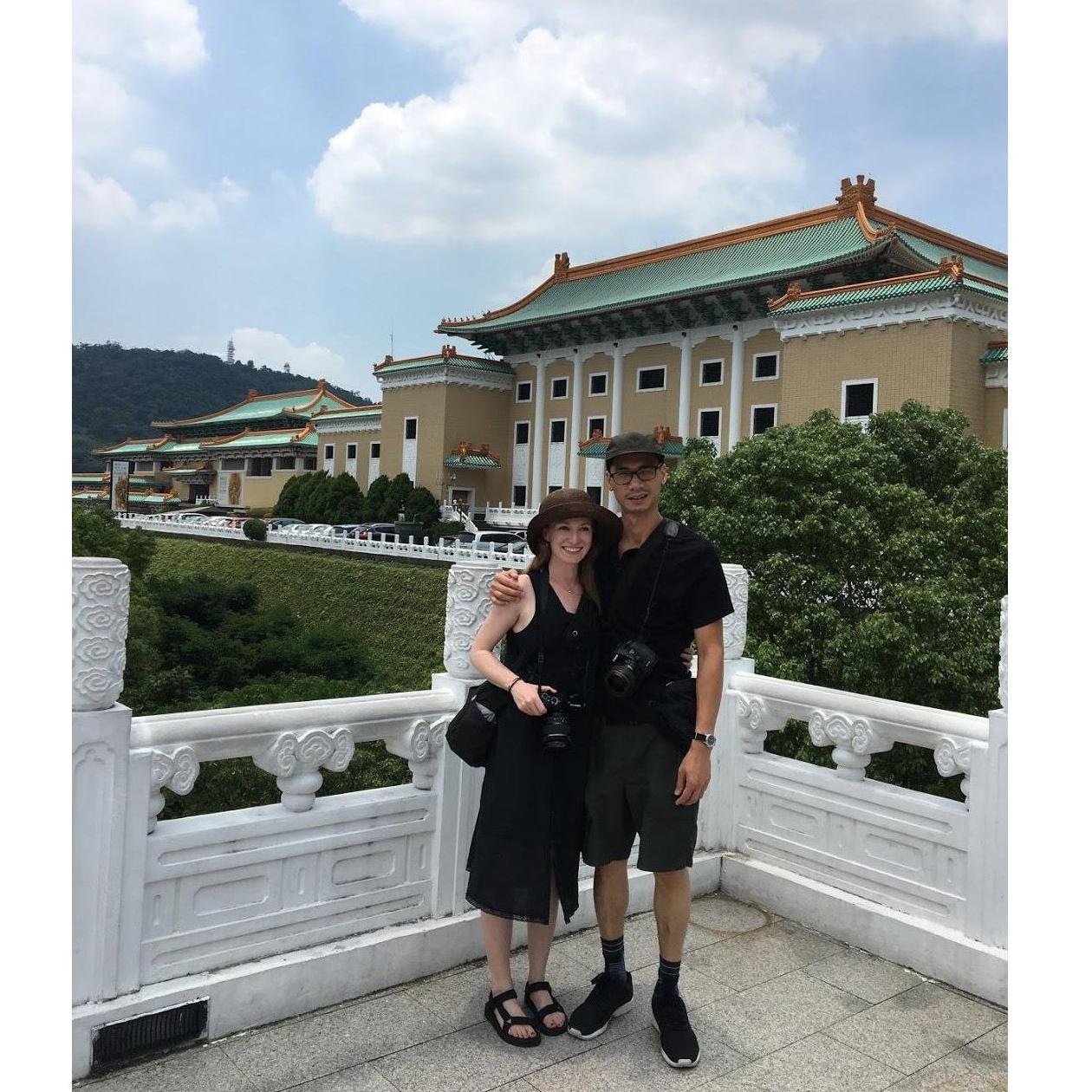Tourists in Taipei, Taiwan.