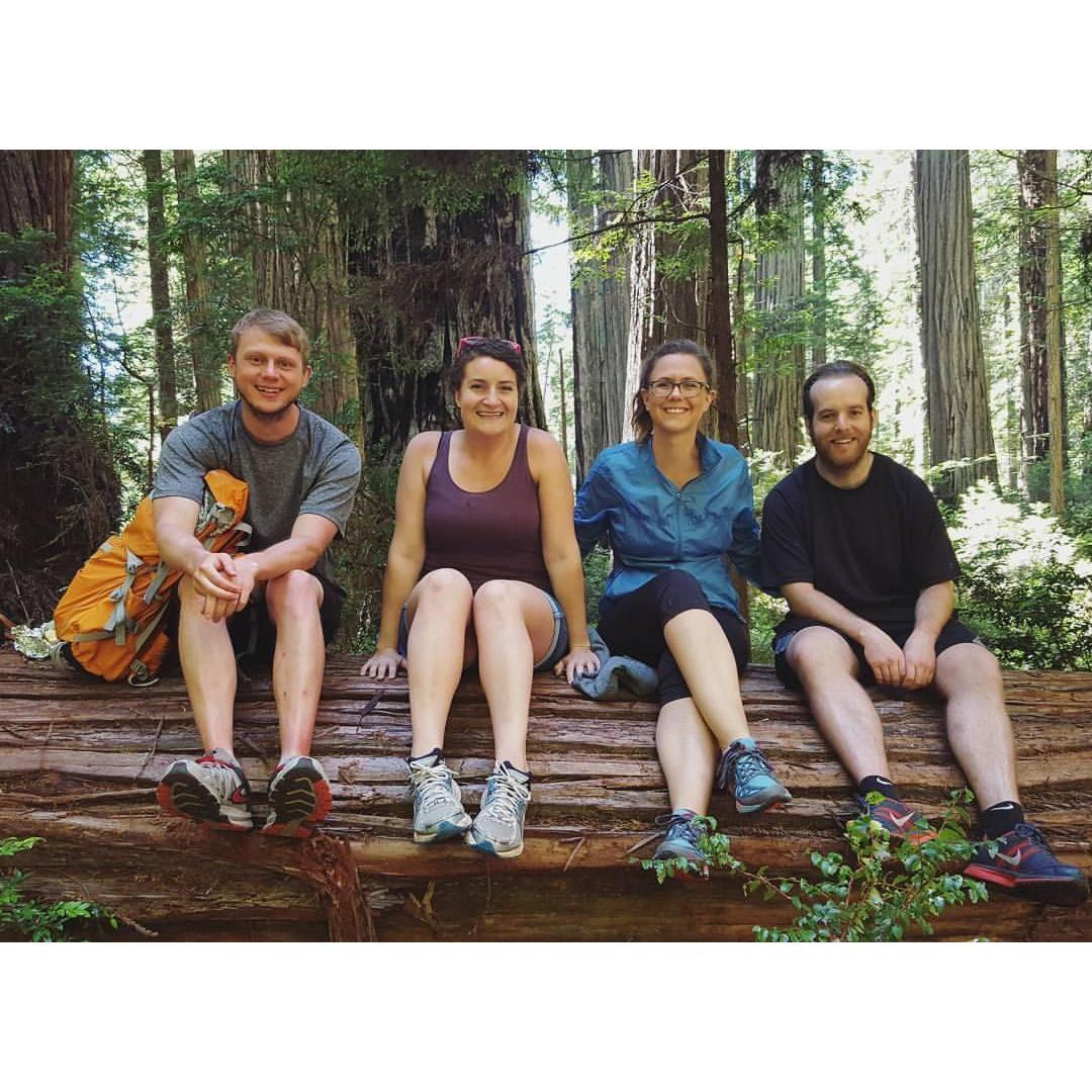 Danny and Nathan biked from northern Oregon to the California Redwoods! Rachel and Vanessa drove to meet them!
