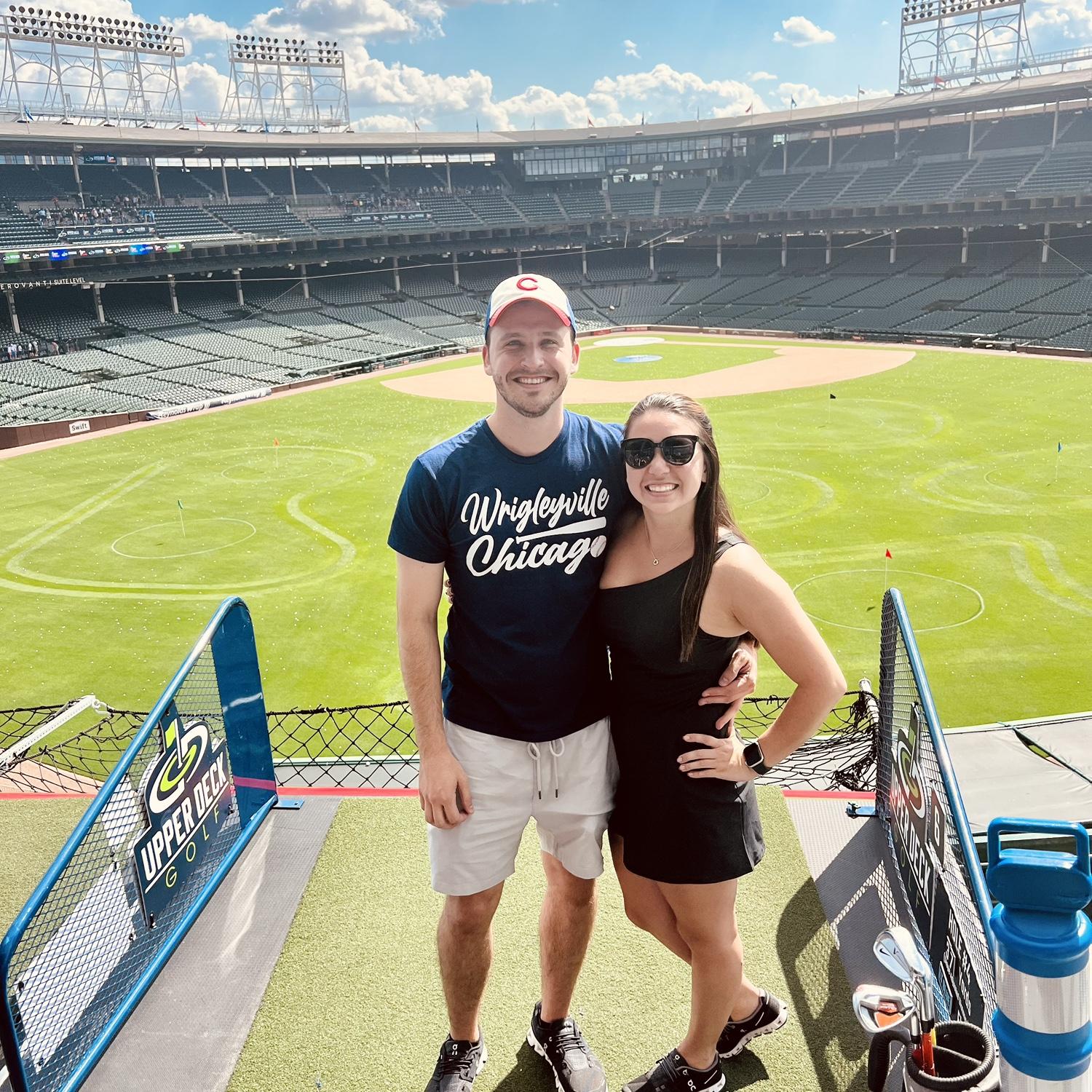 golfing at Wrigley Field July 2023